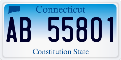 CT license plate AB55801