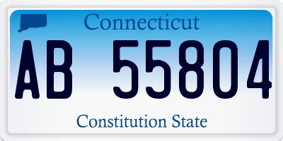 CT license plate AB55804