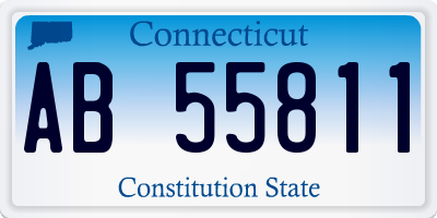 CT license plate AB55811