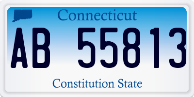 CT license plate AB55813