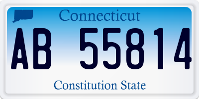 CT license plate AB55814