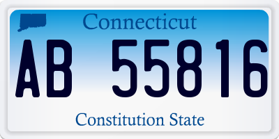 CT license plate AB55816