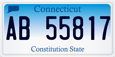 CT license plate AB55817