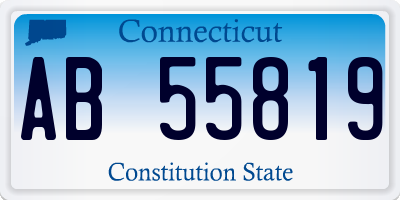 CT license plate AB55819