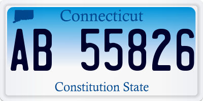 CT license plate AB55826