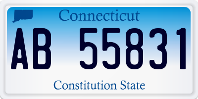 CT license plate AB55831