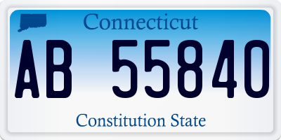 CT license plate AB55840