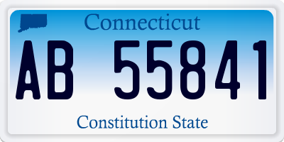 CT license plate AB55841