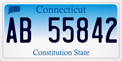 CT license plate AB55842