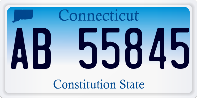 CT license plate AB55845