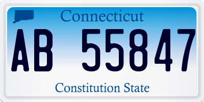 CT license plate AB55847