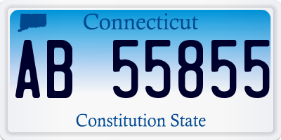 CT license plate AB55855