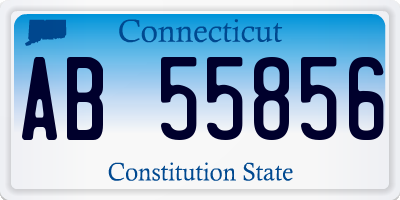 CT license plate AB55856