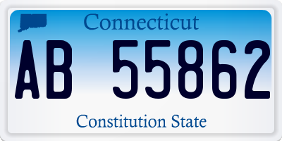 CT license plate AB55862