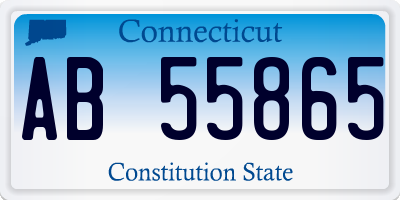 CT license plate AB55865