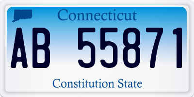 CT license plate AB55871