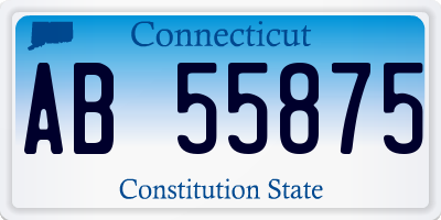 CT license plate AB55875