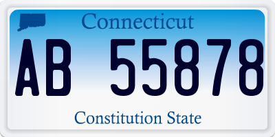 CT license plate AB55878