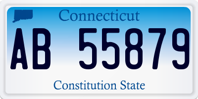 CT license plate AB55879