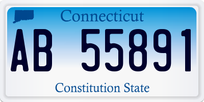 CT license plate AB55891