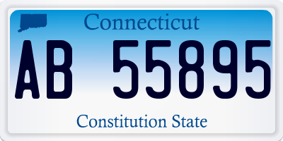 CT license plate AB55895