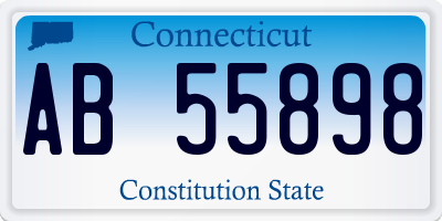 CT license plate AB55898