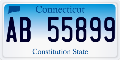 CT license plate AB55899