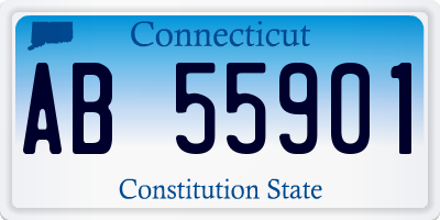 CT license plate AB55901