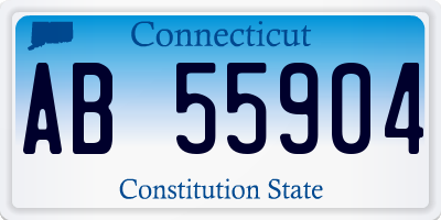 CT license plate AB55904