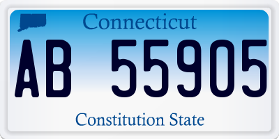 CT license plate AB55905