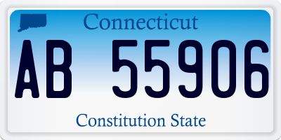 CT license plate AB55906