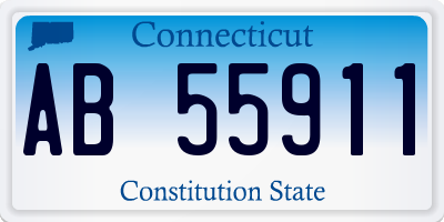 CT license plate AB55911