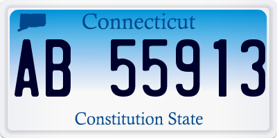 CT license plate AB55913