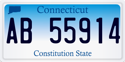 CT license plate AB55914