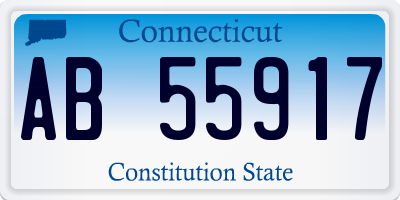 CT license plate AB55917