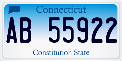 CT license plate AB55922