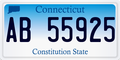 CT license plate AB55925