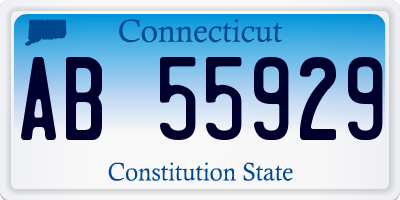 CT license plate AB55929