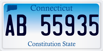 CT license plate AB55935