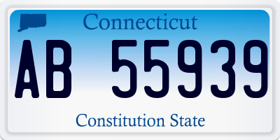 CT license plate AB55939