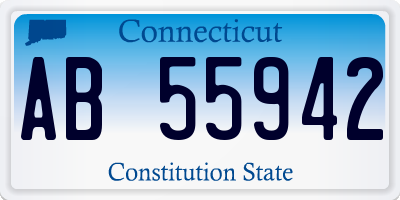 CT license plate AB55942