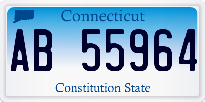 CT license plate AB55964