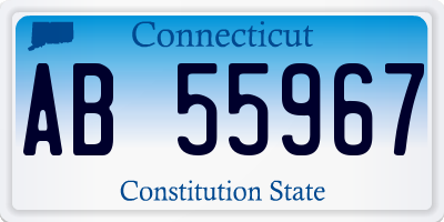 CT license plate AB55967