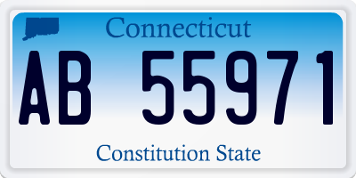 CT license plate AB55971