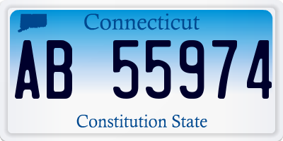 CT license plate AB55974