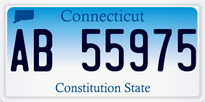 CT license plate AB55975