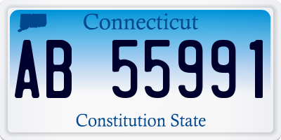 CT license plate AB55991