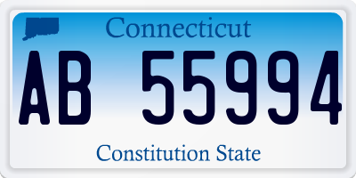 CT license plate AB55994