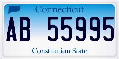 CT license plate AB55995