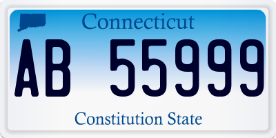 CT license plate AB55999